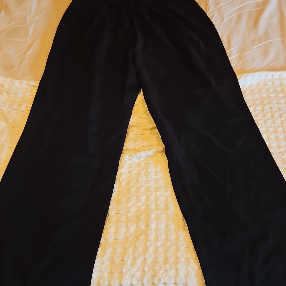 Black High Waisted Wide Leg Pants Xl - Picture 3 of 4